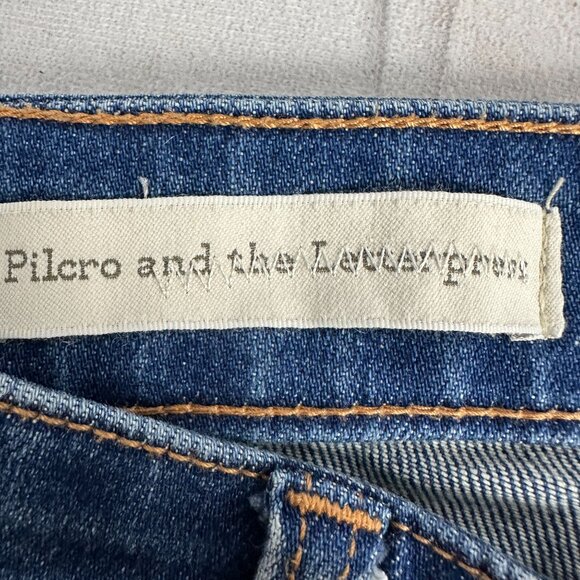 Pilcro And The Letterpress Size 25 Parallel Skinny Stretch Jeans Distressed - Picture 4 of 8